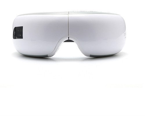 White Bluetooth Smart Eye Massager with vibration, hot compress, and airbag massage, featuring a foldable design. - Image 5