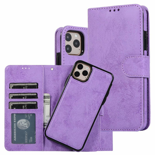 Funda de Cuero Retro con Cierre Magnético para Teléfono