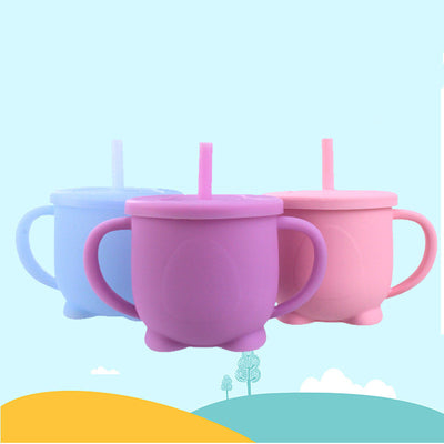 Vaso Infantil Antiderrames de Silicona Alimentaria con Tapa Hermética