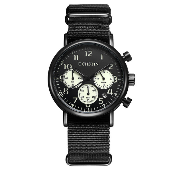 Reloj de Cuarzo Multifunción con Calendario de Tres Esferas - Image 11