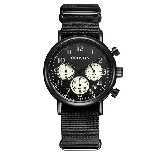 Reloj de Cuarzo Multifunción con Calendario de Tres Esferas - Image 11