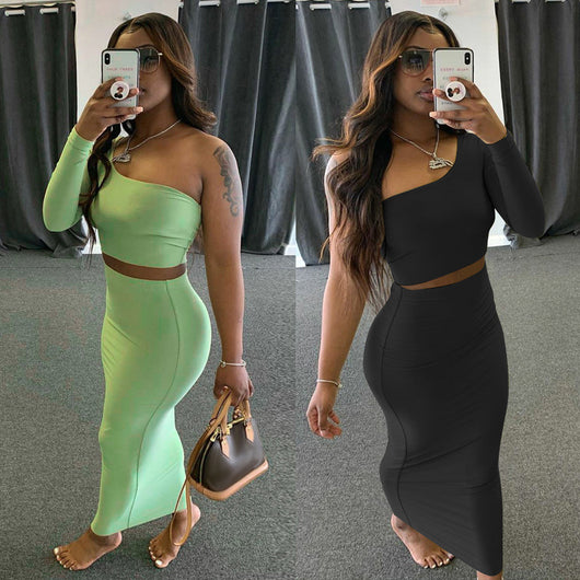 Conjunto de Dos Piezas Manga Larga para Mujer con Escote Ombligo - Image 4