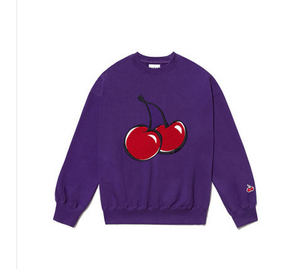 Sudadera Coreana KIRSH Cherry con Capucha - Diseño Holgado Universitario para Parejas - Image 3