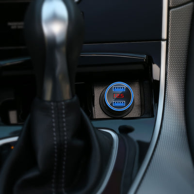 Cargador de Auto Dual USB 5V 3.1A con Pantalla LED - Image 2
