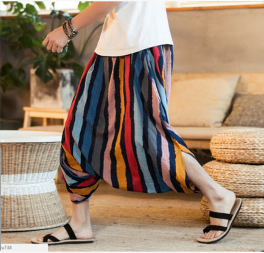Pantalones Cortos Nepaleses a Rayas - Image 3