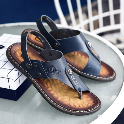 Sandalias de Cuero para Hombre Talla Grande con Diseño de Dos Dedos - Image 16