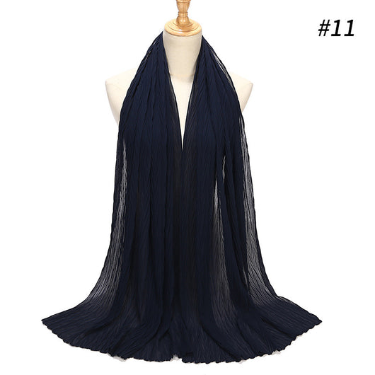 Hijab Chiffón Plisado con Efecto Perla - Capa Versátil - Image 10