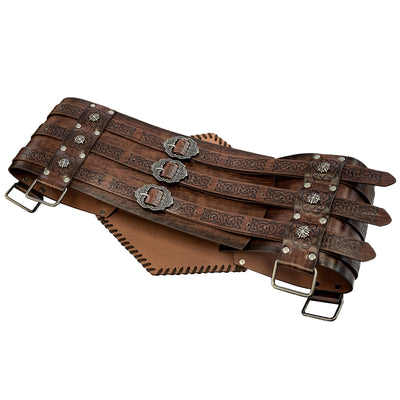 Cinturón Ancho Estilo Vikingo Nórdico con Relieve - Image 10