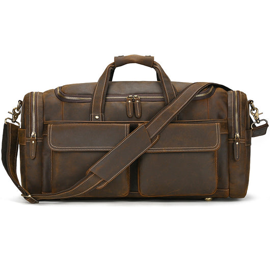 Bolso de Viaje Vintage Cuero Crazy Horse - Estilo Retro Funcional - Image 4