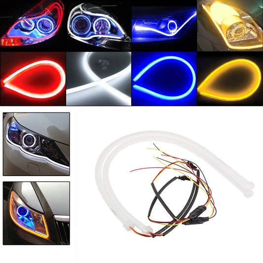 Luces LED Flexible para Faros DRL 45-60cm - Tubo Suave 5 Colores Angel Eye