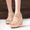 Sandalias Cuña Sexy con Red Abierta - Calzado de Moda Primavera Verano 2021