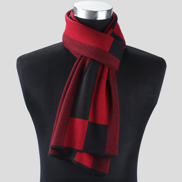 Bufanda Tejida a Cuadros para Hombre