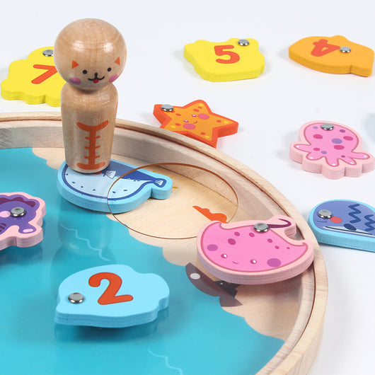Juego de Pesca Magnético con Piezas de Madera - Image 8