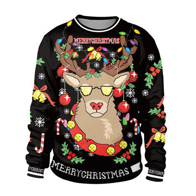 Suéter Navideño Divertido con Diseño de Santa y Elfo - Image 6