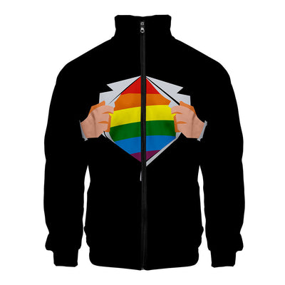 Sudadera con Capucha y Cierre 3D Casual para Hombre