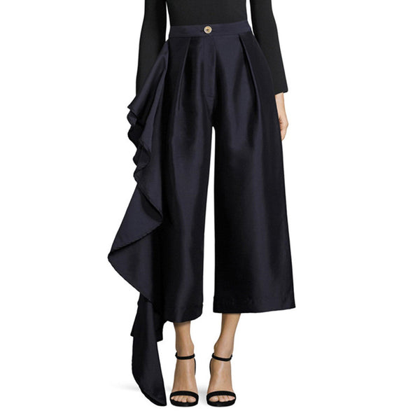 Pantalones Cropped de Corte Irregular