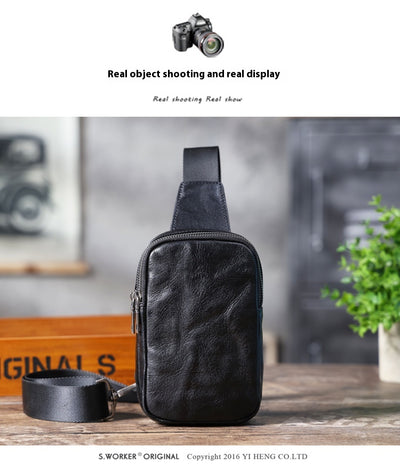 Bolsa Mensajero de Cuero Genuino Cowhide para Hombre - Image 15