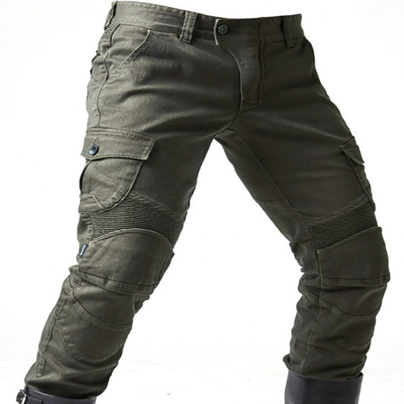 Pantalones Vaqueros Verde Militar con Detalle Locomotora