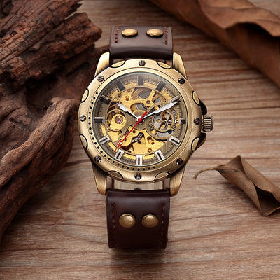 Reloj Automático Steampunk Skeleton para Hombre