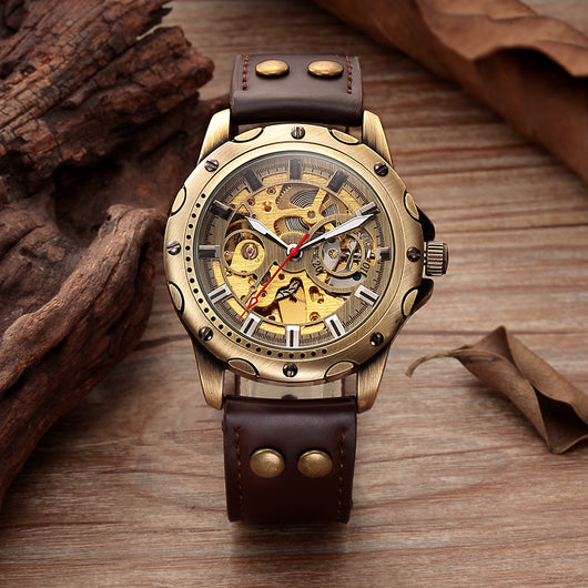 Reloj Automático Steampunk Skeleton para Hombre
