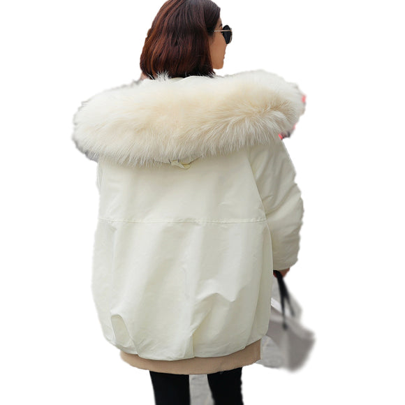 Chaqueta de Plumas de Pato Blanco Premium