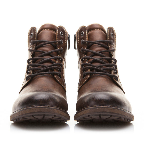 Botas de Nieve Retro con Cordones
