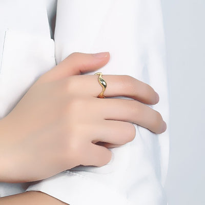 Anillo Ondulado Dorado Brillante - Accesorio de Personalidad - Image 19