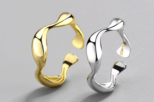 Anillo Ondulado Dorado Brillante - Accesorio de Personalidad - Image 17