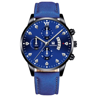 Reloj de Cuarzo para Hombre con Tres Esferas y Detalles de Diamantes - Image 6
