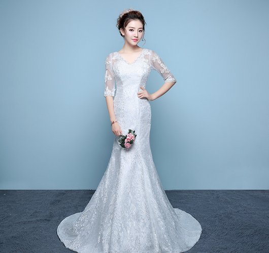 Vestido de Novia Cola Sirena con Cintura Ajustada - Image 3