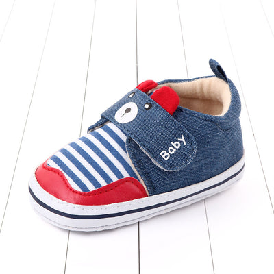 Zapatos Infantiles de Rayas con Caricaturas y Cierre Velcro - Image 5