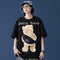 Playera Hombre Parche Creativo Oso Estilo Urbano