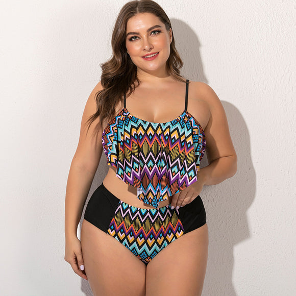 Traje de Baño Rayas Diamante Bicolor
