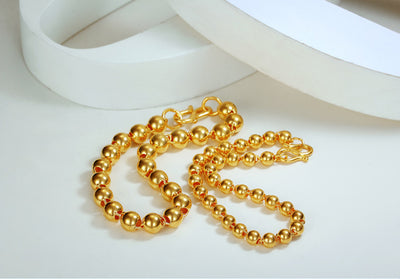 Pulsera de Cuentas para Hombre con Baño de Oro 24k - Image 3
