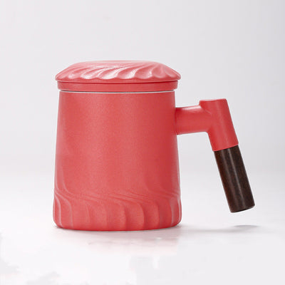 Taza Filtro de Cerámica para Té con Separador de Agua y Tapa - Image 5