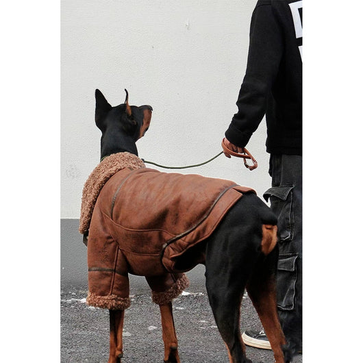 Abrigo de Cuero con Terciopelo Winter Plus para Perros Grandes - Image 8