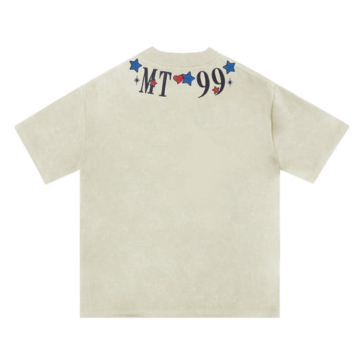 Camiseta Cuello Redondo con Letras Bordadas para Hombre - Image 18
