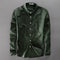 Camisa de Lino y Algodón para Hombre - Manga Larga Color Sólido