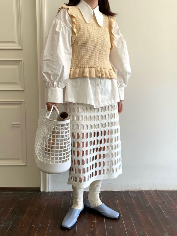 Falda Hueca Francesa para Mujer - Diseño Calado Elegante