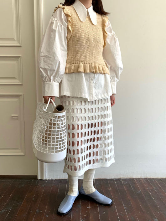 Falda Hueca Francesa para Mujer - Diseño Calado Elegante