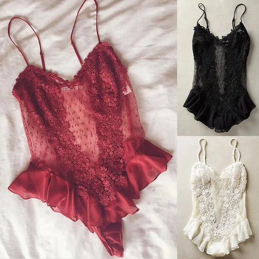 Conjunto de Lencería Sensual con Encaje Tentador - Image 4