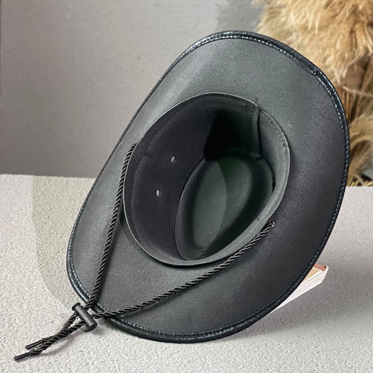 Sombrero Vaquero Étnico de Cuero Estilo Retro - Image 4