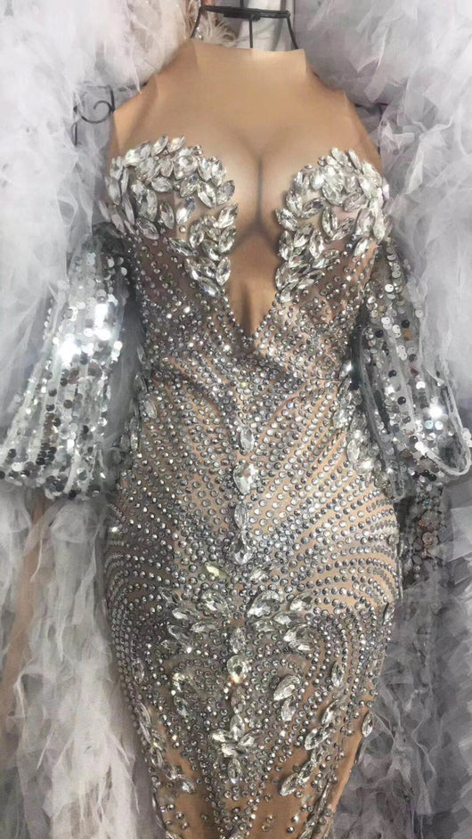 Vestido Brillante sin Mangas con Flecos Largos para Fiesta Nocturna - Image 10