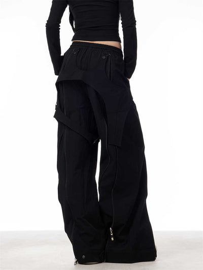 Pantalones Anchos de Patchwork para Mujer - Diseño Casual y Versátil - Image 6