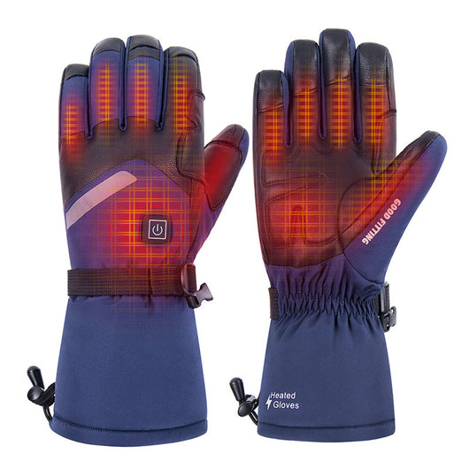 Guantes Térmicos Eléctricos de Piel de Oveja con Pantalla Táctil para Motocicleta - Image 6
