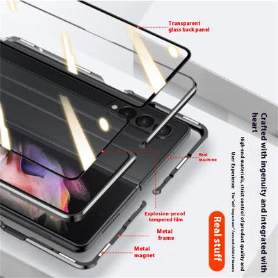 Funda Magnética Plegable con Vidrio Templado para Teléfono - Image 4
