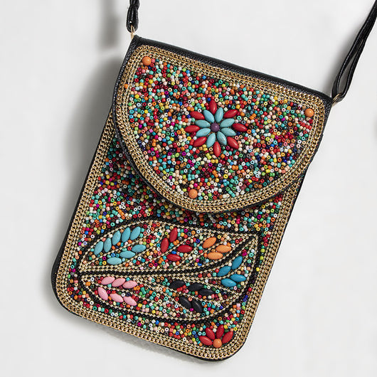 Bolsa Bohemia para Celular con Cuentas y Concha Marina - Image 64
