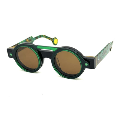 Gafas de Sol Polarizadas Azul Klein con Diseño Geométrico Circular - Image 16
