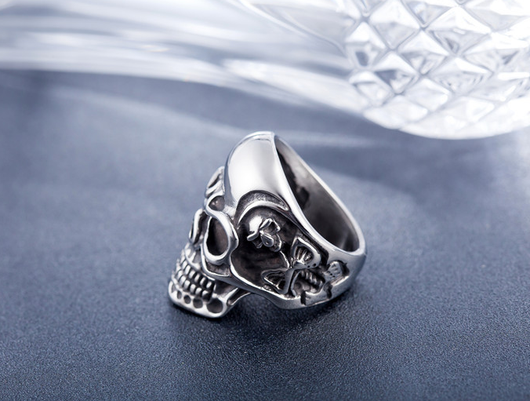 Anillo de Acero de Titanio para Hombre, Estilo Gótico Punk Rock - Image 3