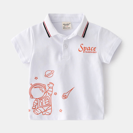 Camisa Infantil de Manga Corta con Cuello Solapa - Image 10